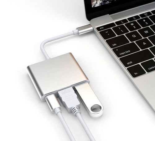 USB 3.1/M TO USB3.1/F+HDMI/F+USB3.0/F轉換線(灰色)