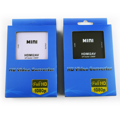 環保包裝HDMI轉AV轉換器hdmi to av轉換器轉接線(白色)